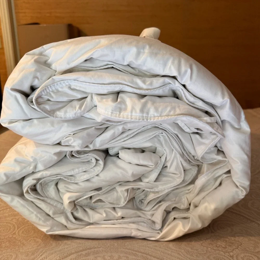 Quince Premium Down Comforter Twin White Duck Down 100% Cotton